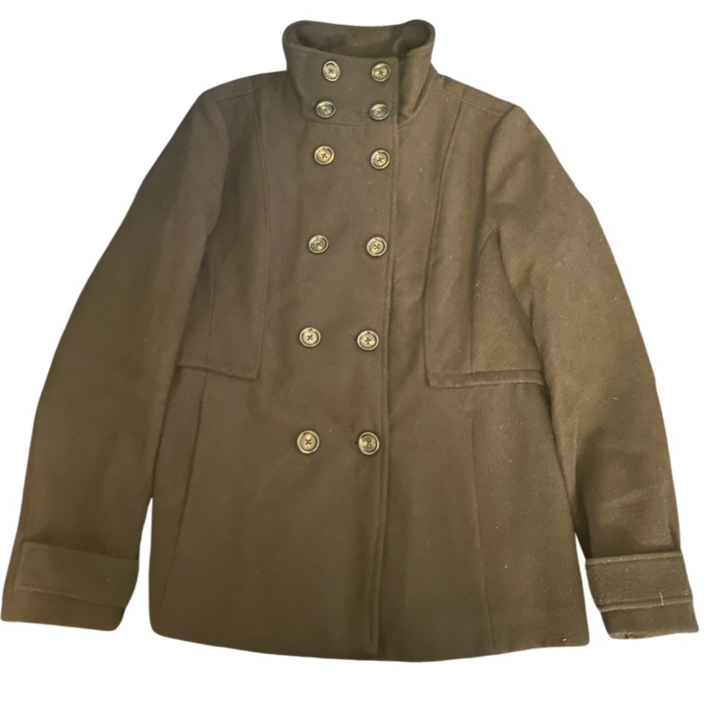 Black Rivet Women Black button down Pea Coat